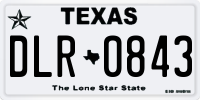 TX license plate DLR0843