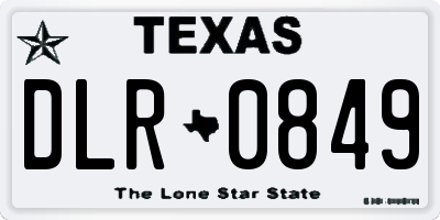 TX license plate DLR0849