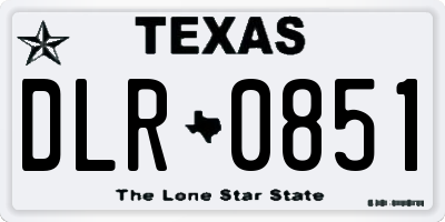 TX license plate DLR0851