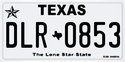 TX license plate DLR0853