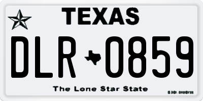TX license plate DLR0859