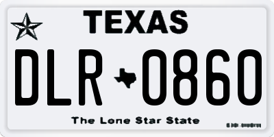 TX license plate DLR0860