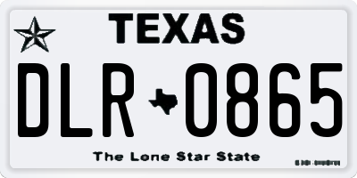 TX license plate DLR0865