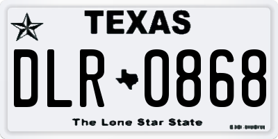 TX license plate DLR0868