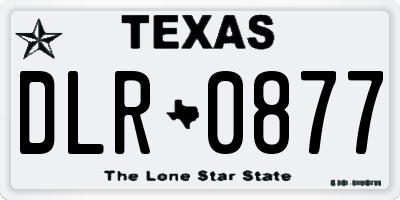 TX license plate DLR0877