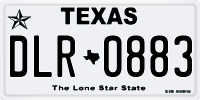 TX license plate DLR0883