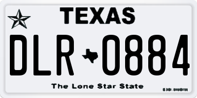 TX license plate DLR0884