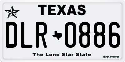 TX license plate DLR0886