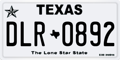 TX license plate DLR0892