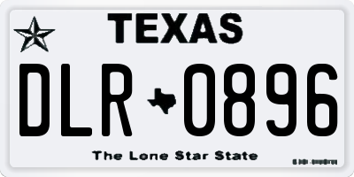 TX license plate DLR0896