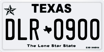 TX license plate DLR0900