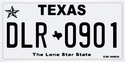 TX license plate DLR0901
