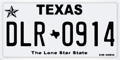 TX license plate DLR0914