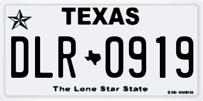 TX license plate DLR0919