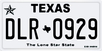 TX license plate DLR0929
