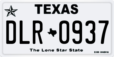 TX license plate DLR0937