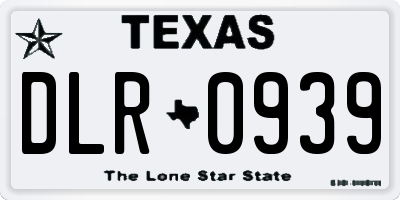 TX license plate DLR0939