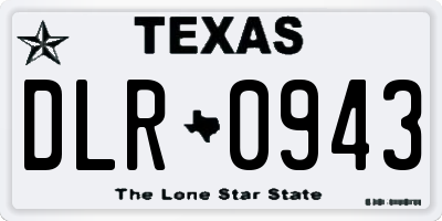 TX license plate DLR0943
