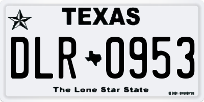 TX license plate DLR0953