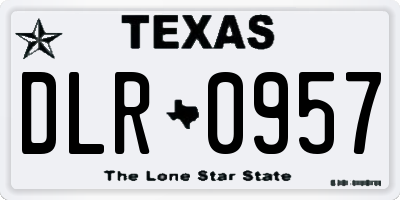 TX license plate DLR0957