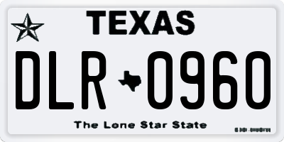TX license plate DLR0960