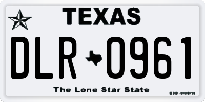 TX license plate DLR0961