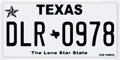 TX license plate DLR0978