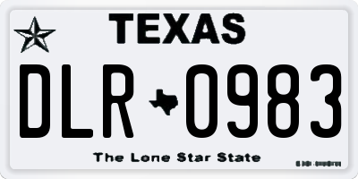 TX license plate DLR0983