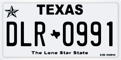 TX license plate DLR0991