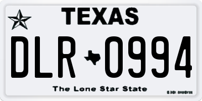 TX license plate DLR0994