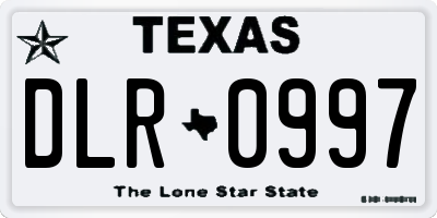 TX license plate DLR0997