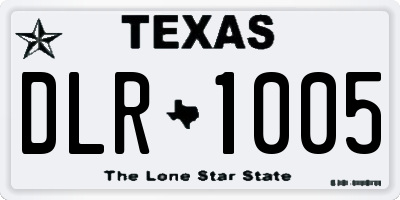 TX license plate DLR1005