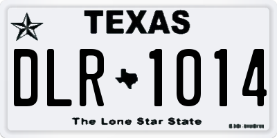 TX license plate DLR1014