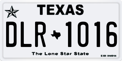 TX license plate DLR1016