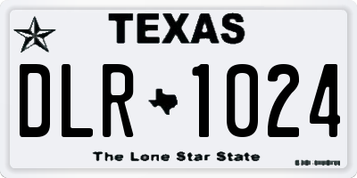 TX license plate DLR1024