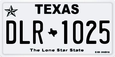 TX license plate DLR1025