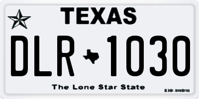 TX license plate DLR1030