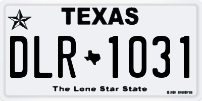 TX license plate DLR1031