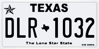 TX license plate DLR1032