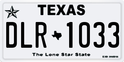 TX license plate DLR1033