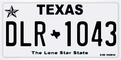 TX license plate DLR1043