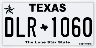 TX license plate DLR1060