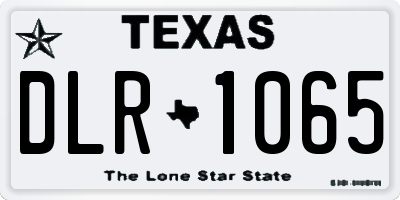 TX license plate DLR1065