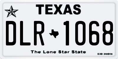 TX license plate DLR1068