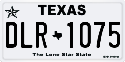 TX license plate DLR1075