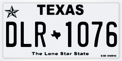 TX license plate DLR1076