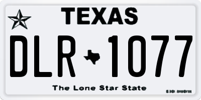 TX license plate DLR1077