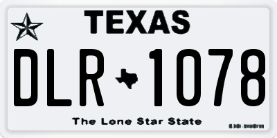 TX license plate DLR1078