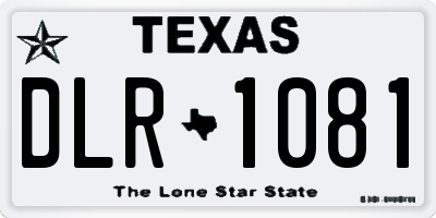 TX license plate DLR1081