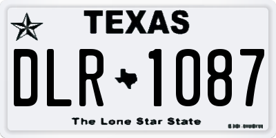 TX license plate DLR1087